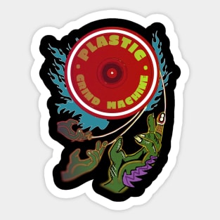 The plastic grind Machine Sticker